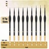 Mr. Pen Detail Paint Brush Set - 9pcs, Gold/Black, Miniature,