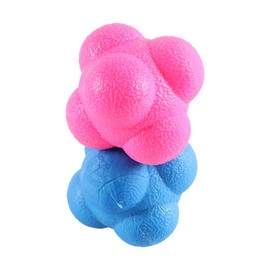 Laroal 2 Pack Reaction Balls, Hexagonal Agility Training Ball to Improve Hand Eye Response and Agility Coordination, Reflex Exercises, Sports (Pink and Blue)