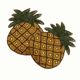 Celebrate Summer Together 2-pc. Beaded Pineapple Coaster Set ~ NWT