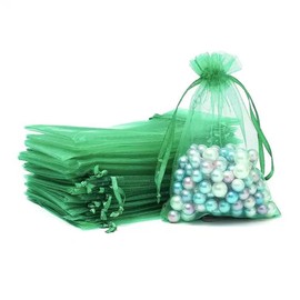 YWKJDDM 30 sacchetti in organza da riempire, per regali, matrimoni, Natale, feste, 20 x 30 cm, colore verde