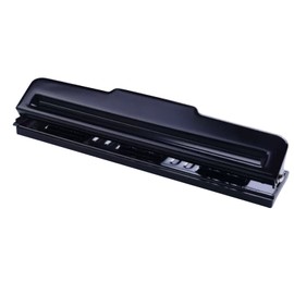 9 Hole Paper Puncher Multipurpose Efficient 8 Sheet Capacity A5 A6 Portable Hole Punch for Office School Home Black