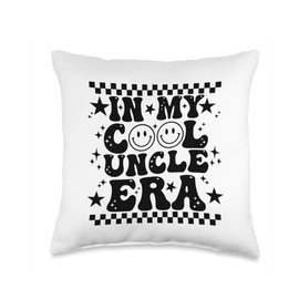 Nad-Uncle In My Cool Era Groovy Christmas Idea for Uncle Throw Pillow, 16x16, Multicolor