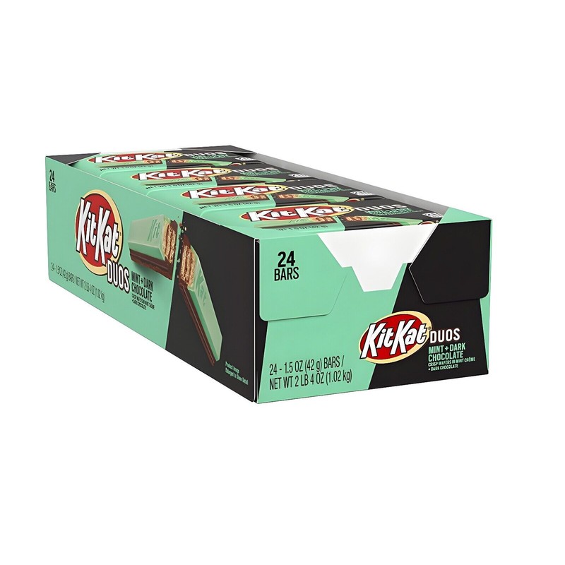 KIT KAT, DUOS, Mint and Dark Chocolate, Wafer Candy Bars,