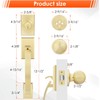 Haidms Gold Front Door Handle and Deadbolt Set, Front Door
