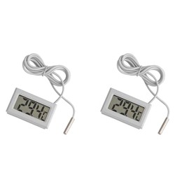 2 Piezas Termómetro Digital con Sensor Externo Mini Termómetro LED Termómetro de Agua Termómetro de Acuario Medidor de Medidor Exterior con Sensor de 