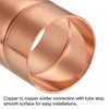 sourcing map Copper Pipe Coupling 38mm Straight Connecting Adapter Joint