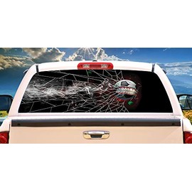 SignMission Soccer Monster Rear Window Graphic Truck View Thru Vinyl Decal HD Graphics Professional Grade Material Universal Fit for Full Size Trucks Weatherproof & Car Wash Safe Made in The U.S.A.