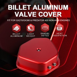 Aluminum Valve Cover for GX270 & GX390 for Predator 420 Non-Hemi Engine Red