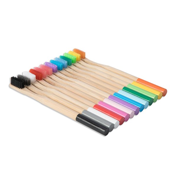 Healvian 4pcs Biodegradable Bamboo Toothbrushes Soft Bristles Ergonomic Handle for