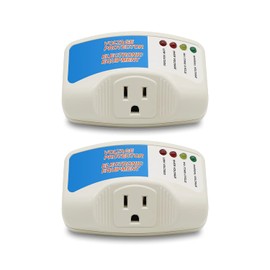 BSEED Protector contra sobretensiones para electrodomésticos, protector de voltaje de salida única, refrigerador de sobretensiones de salida de caída de voltaje 1440 vatios, salida de enchufe de caída de voltaje 120 V 10 A (2 unidades)