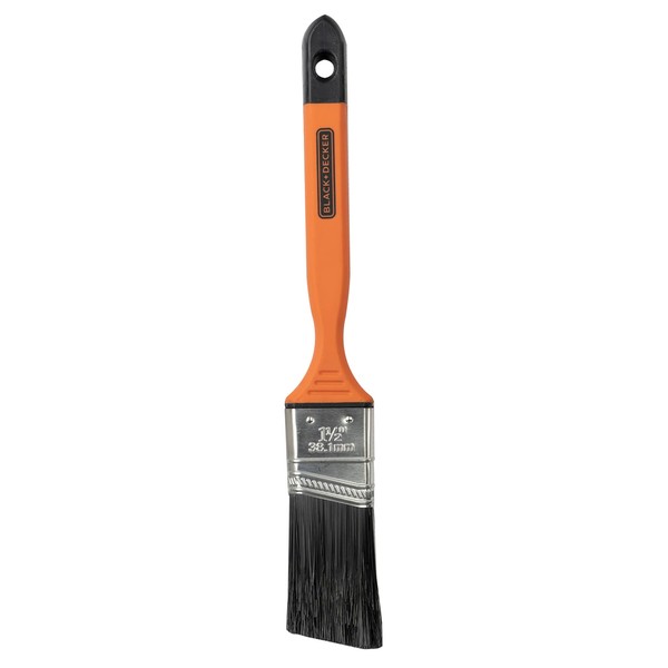 Black+Decker 1.5-Inch Performance TPR Angle Paint Brush - Durable Bristles