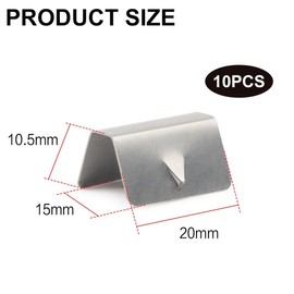Rakiuty Wind Deflector Clips, Wind/Rain Deflector Fitting Clips, 10 Pieces Stainless Steel Windshield Clip, Rain Eyebrow Clip, Windscreen Slot Fixing Clip Compatible