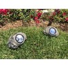 Solar Powered Rock Landscaping Spot 3-LED Light Garden Outdoor Stone