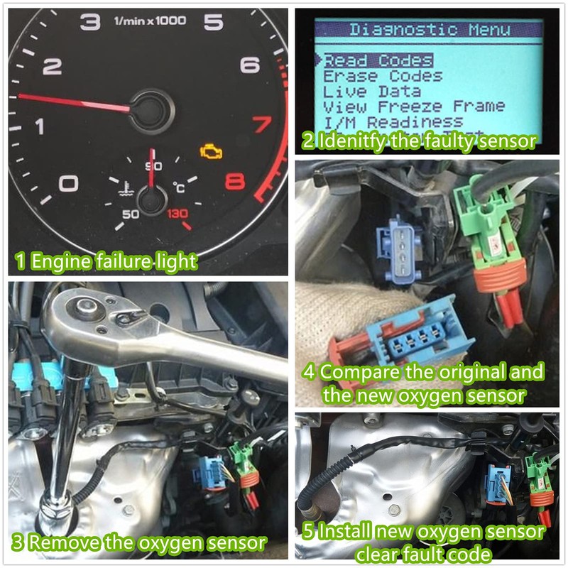 DOSKJOK Sensor de oxígeno O2 de relación de combustible de