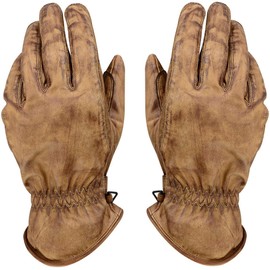 BOSmoto Classic Motorcycle Gloves for Men, Genuine Leather & Reinforced Motorcycle Chopper Gloves, Biker Gloves, Motorcycle Chopper Gloves (Brown, XL)