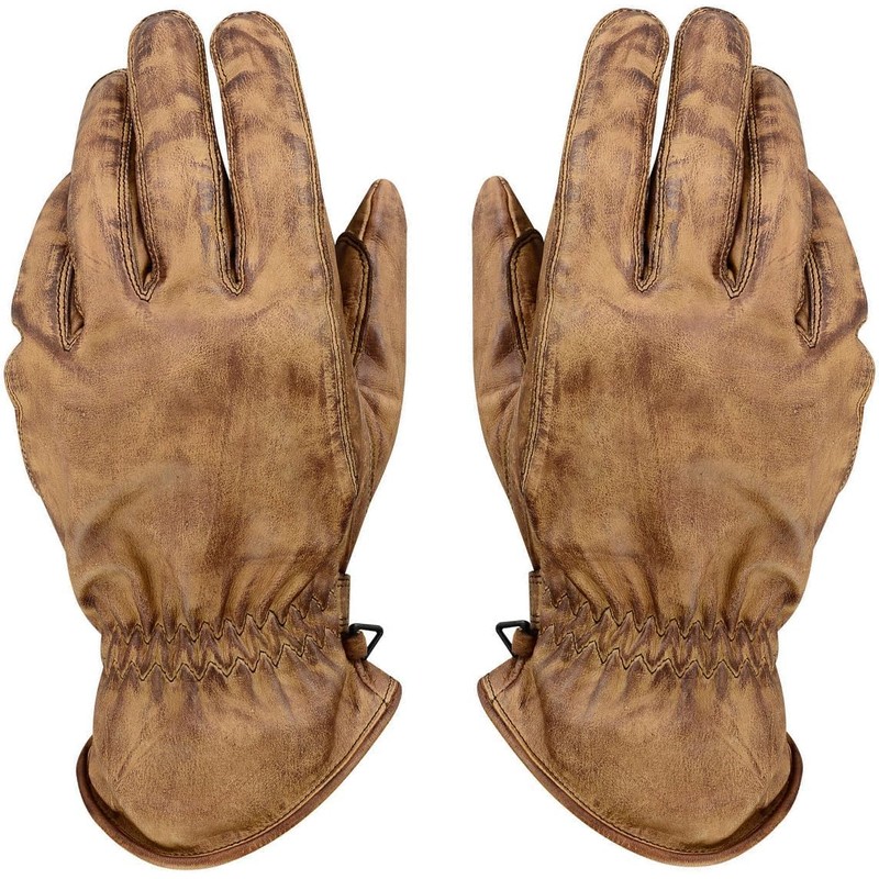 BOSmoto Classic Motorcycle Gloves for Men, Genuine Leather & Reinforced