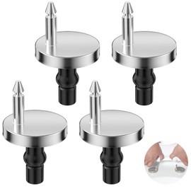 Lixiluxia Set of 4 Toilet Seat Attachment, Toilet Seat Attachment, Toilet Seat Hinges Replacement Parts, Toilet Lid Holder, Accessories for Toilet Seats, Toilet Lid Mounting Set for Toilet Repairs