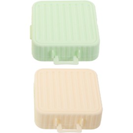Makeup Sponge Holder, Compact Lightweight Accessory for Travel and Daily Use - TOMETURE 2pcs Square Makeup Sponge
