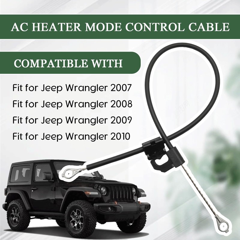 AC Heater Mode Control Cable Compatible with Jeep Wrangler 2007-2010