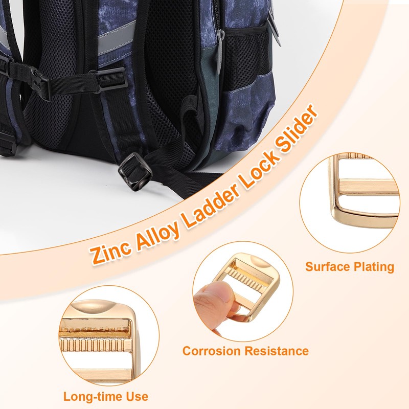 sourcing map Metal Ladder Lock Slider, 6Pcs 3/4" Zinc Alloy