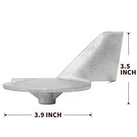 QuickMarine 6K1-45371-01 Boat Motor Trim Tab Anode with Bolt for Yamaha 150 200 HP Outboard Models replaces 6K1-45371-02 GLM 12843 Marine Engine
