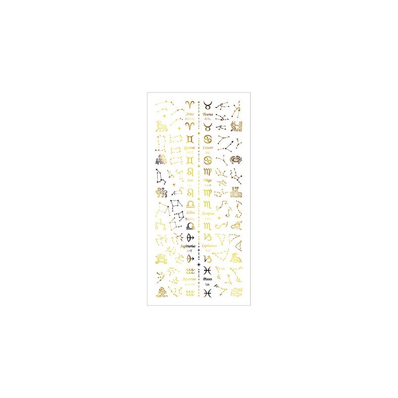 TSUMEKIRA SG-ZDC-104 Nail Stickers, Constellations, Gold, 1 Sheet (x 1)