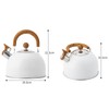 Whistle Kettle Stovetop Stainless Steel Foldable Handle Kitchen Supplies 2.5L