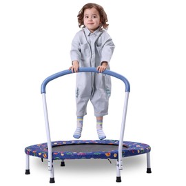 Skepphlay 36" Mini Trampoline for Kids, Kids Trampoline with Handle, Indoor Outdoor Use, Kids Trampoline Indoor for Boys Girls Age 3-6