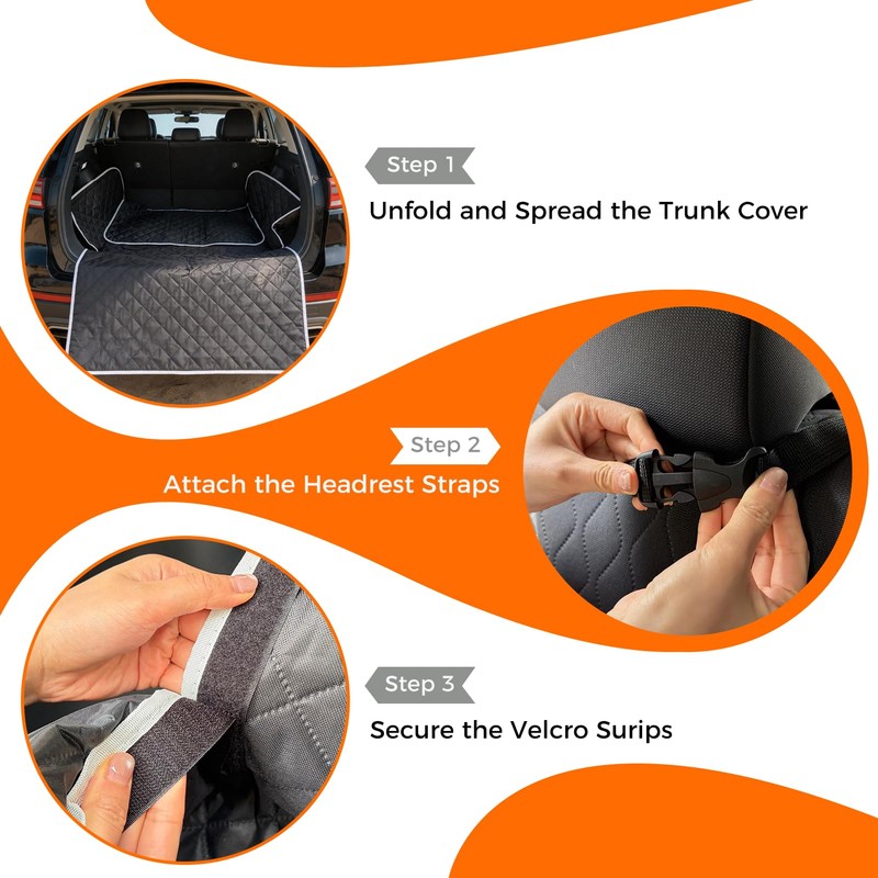 SUV Cargo Liner Dogs, Waterproof Dog Trunk Cover, Pet Cargo