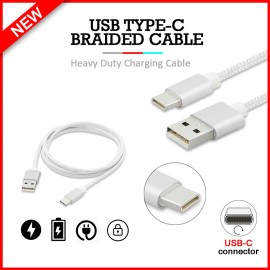 Universal, For Motorola B2G1 USB Type-C 10FT Braided Cable for Motorola Moto Edge+ / One Fusion+/One 5G