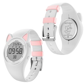 HUYVMAY Kid's watch with Pedometer, No App No Bluetooth Fitness Tracker Watch for Girl Boy Kids, IP68 Waterproof Digital Watch with 2 Alarm Clocks, Stopwatch, Distance/Calories/Step Counter