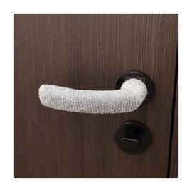 Door Knob Lever Cover Soft Warm Non-Slip Cushion Anti-collision Handle Knob Lever Cover Home Set of 4 Gray