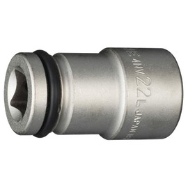 TONE HP4NV-22L Long Socket for Impact: 0.5 inch (12.7 mm) (1/2 mm), Double Side Width 0.9 inches (22 mm)