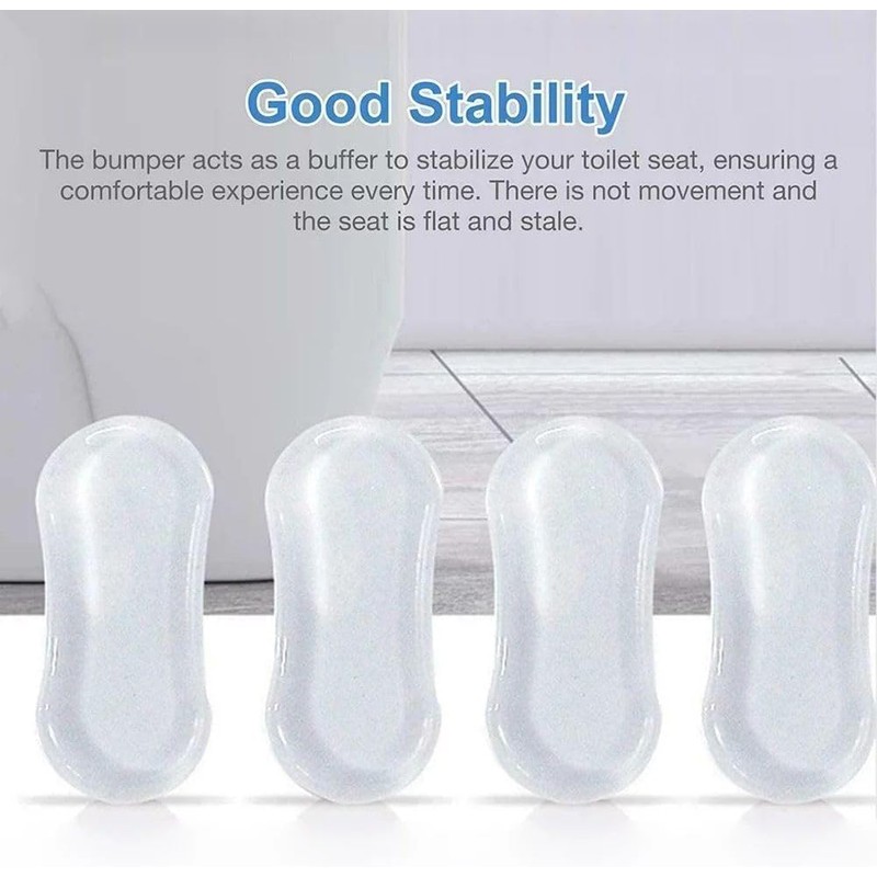 WC-Sitz Dämpfer 5-tlg. Set – Hochfeste Silikon-Pads mit Klebefläche für