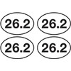 Rogue River Tactical 4 Pack 26.2 Marathon Running Sticker Bumper