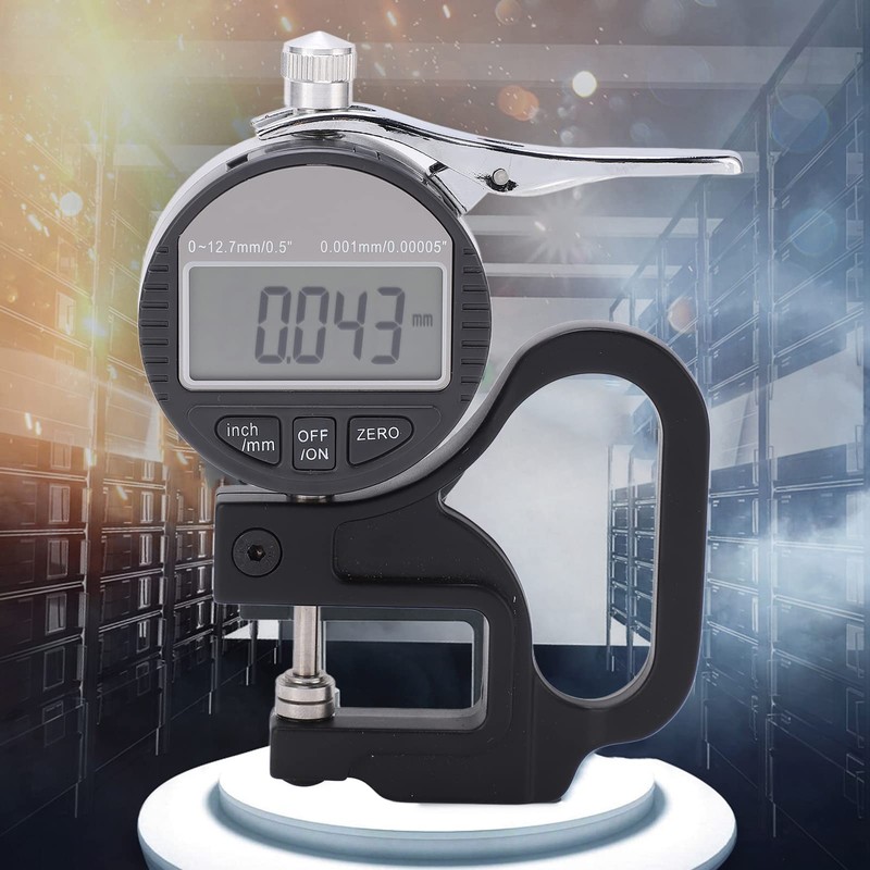 Tyenaza Digital Thickness Gauge, 0.001mm/0.00005"-12.7mm/0.5" Electronic Micrometer Thickness Gauge with