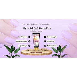 HYBA BLUSH Hybrid Gel Nail Polish, Single Tube, B11 (Strawberry Blush, 30ml)