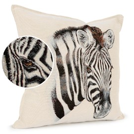 ANRO Cushion Cover Decorative Cushion Sofa Cushion Cover Tapestry Zebra 45 x 45 cm without Filling