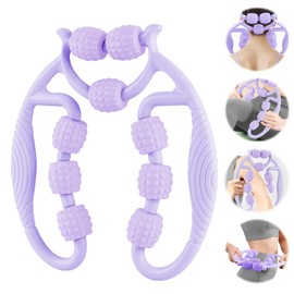 Taozoey Massage Roller, Massage Roller, Leg Roller, Leg Massager, Cellulite Deep Tissue Massage Arm, Massage Roller Leg, Massage Roller with Handle Leg, Massage Roller (Purple9)