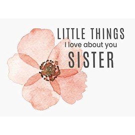 Little Things I Love About You Sister: Fill in the Blank Little Journal Gift Book for a Special Sister | Watercolor Poppy