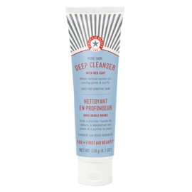 First Aid Beauty Pure Skin Deep Cleanser with Red Clay – Face Wash for Oily or Blemish-Prone Skin – 4.7 oz.