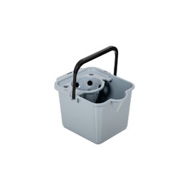 Addis Eco 100% Recycled Plastic Cleaning Mop Pail & Wringer, 12 litre, Light Grey, 518463