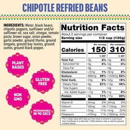 Somos Beans Refried Chipotle 10 OZ