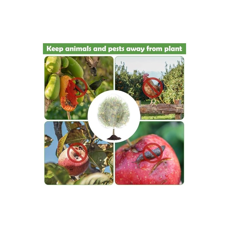 4PCS Ultra-Fine Mesh Fruit Tree Netting - 7.5 x 5.2