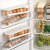 2 Tier Egg Holder Fridge, Automatic Rolling Egg Container for