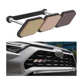 CGEAMDY Car Radiator Grill Insert Trim, 3 Colours Radiator Grille Badge Grill Emblem Car Styling Accessories Radiator Grill Badge Emblem Decoration Logo for Car Truck Tag (Gold