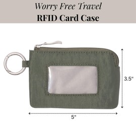 RFID Card Case - Lightweight 5"x3.5" Wallet with Keyring