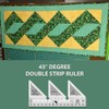 Ruler Grids 45/60/90 Degree Double Strip Ruler Transparent Acrylic Non