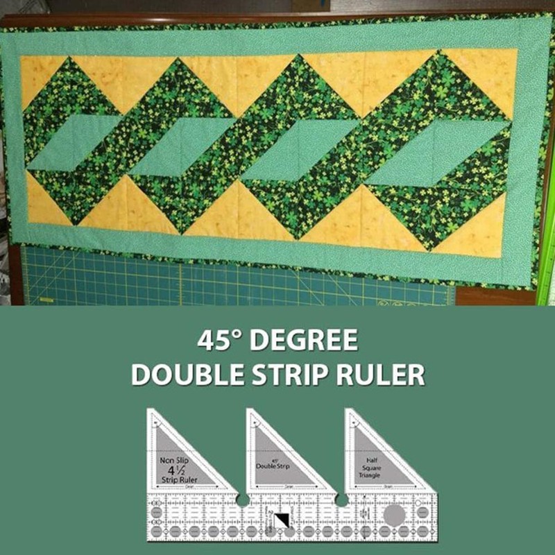 Ruler Grids 45/60/90 Degree Double Strip Ruler Transparent Acrylic Non