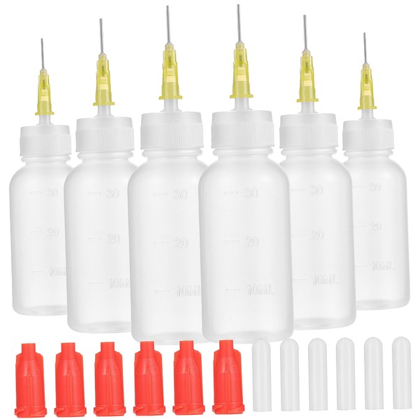 Angoily 6Sets Glue Applicator Bottles Precision Squeeze Dispenser for Thin